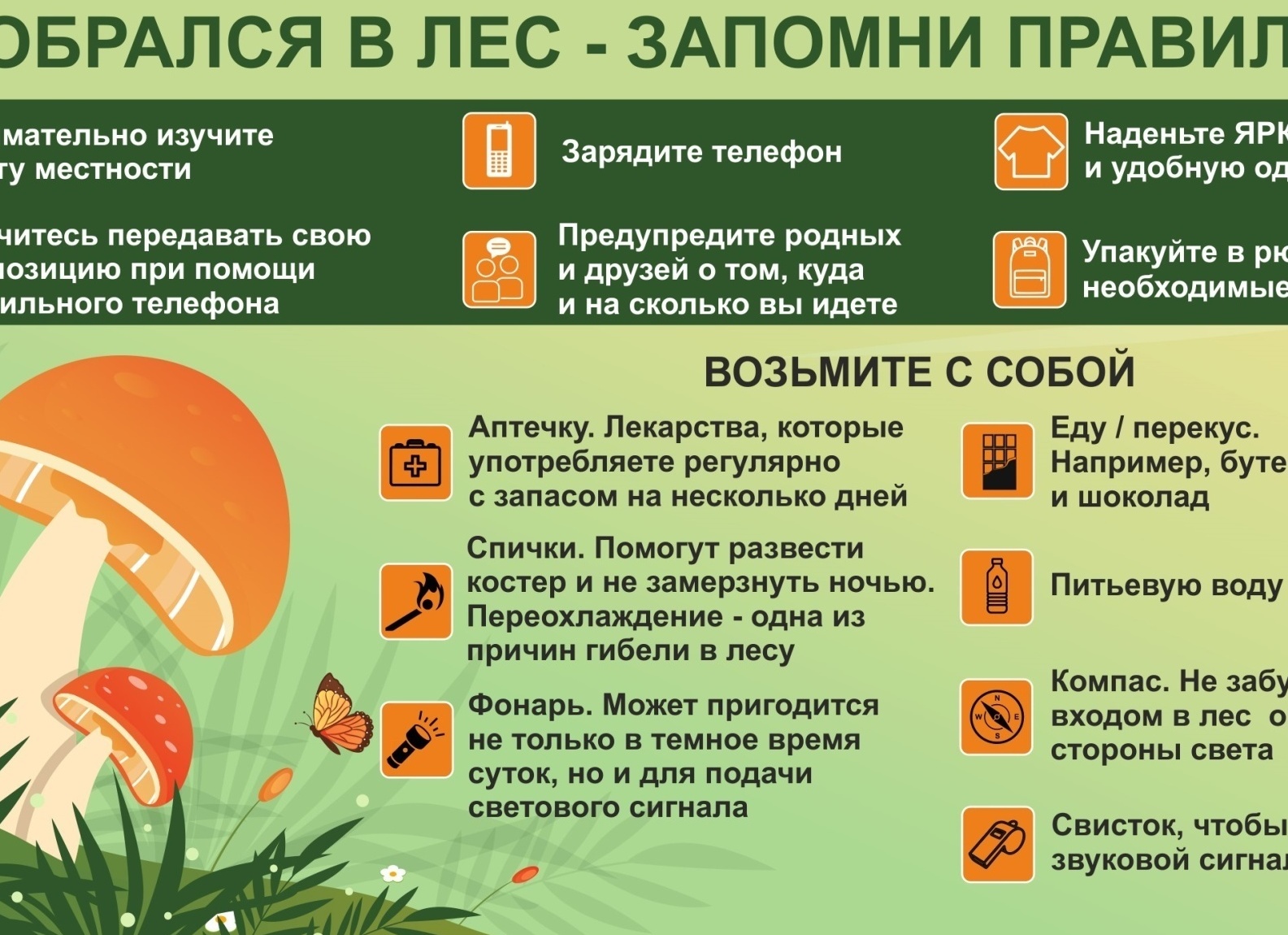 Памятка грибникам - скорая грибная помощь